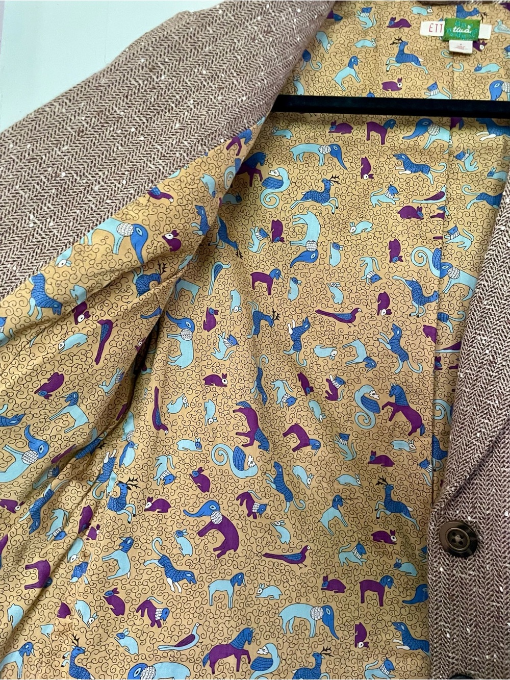 Tweed Blazer with Suede Elbow Patches - Picture 7 of 12